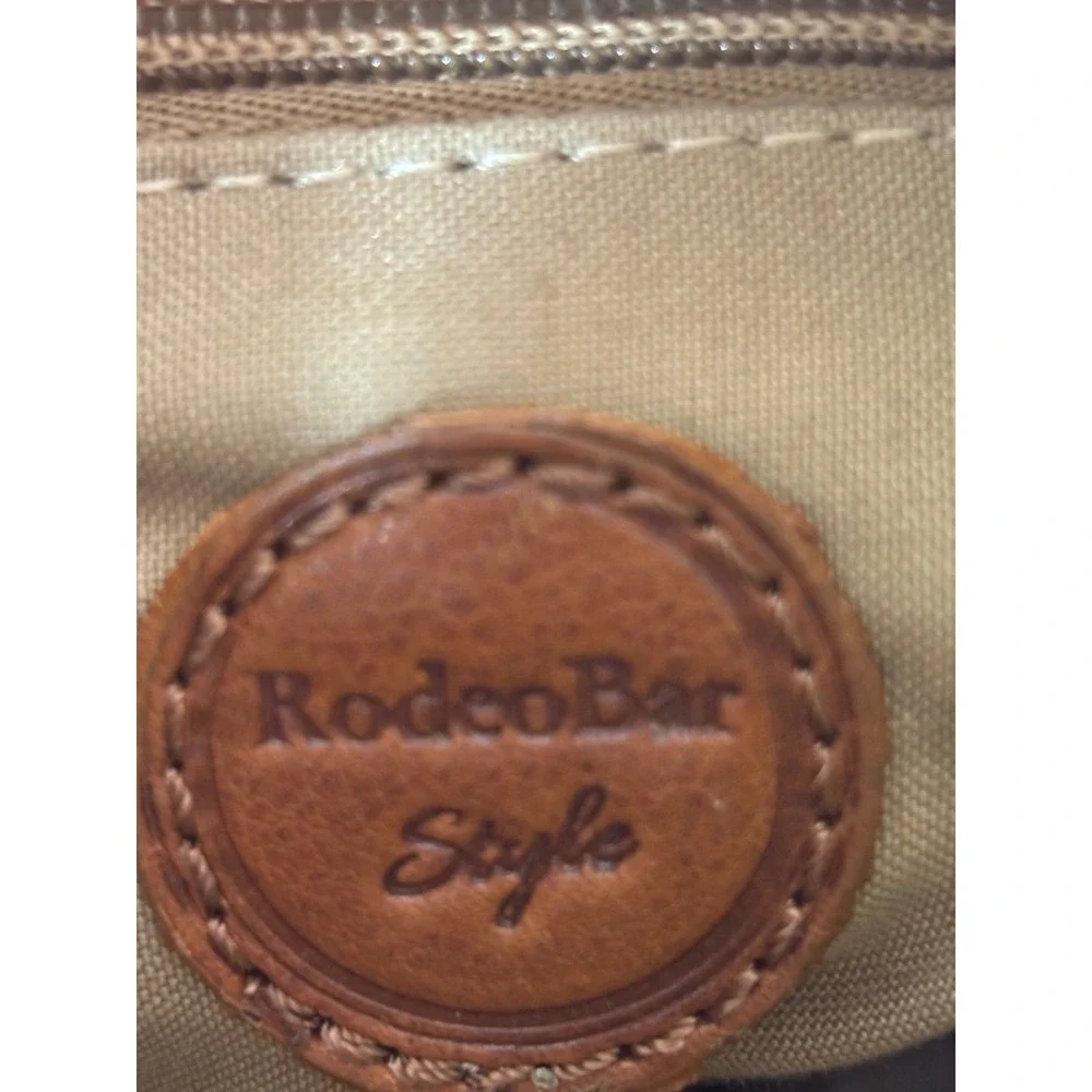 Rodeo Bar Style Raffia Hobo Bag‎ Orange Leather Trim Braided Strap Crescent